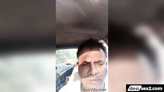 Mallu wife sharing in rented car