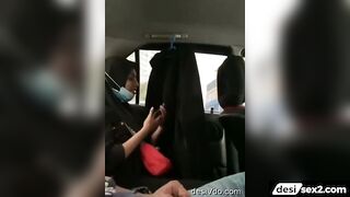 Bangla hijab girl sucking and fucking in car