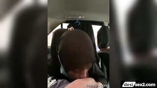 Bangla hijab girl sucking and fucking in car