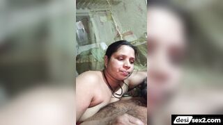 Bihari aunty cock sucking with lover