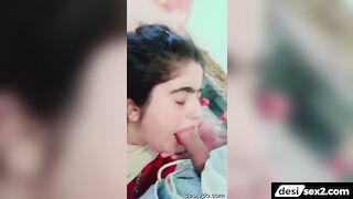 Shy saali sucking on jija's cock