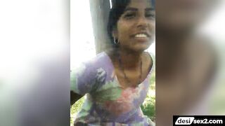 Bihari hot girl outdoor boobs pressing