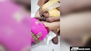 Saree wearing Indian sheamales in anal porn video