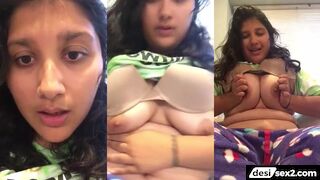 Telugu busty lady strips and shows her pussy in live call