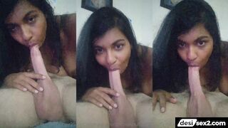 Tamil girl ne gore lund ko suck kar diya!