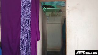 Sudha aunty honeymoon style sex with her lover at home!