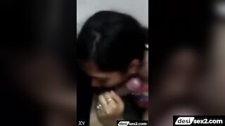 Indian aunty sucking big lund passionately