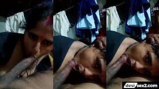 Dehati kannada bhabhi mouth fucking with big cock